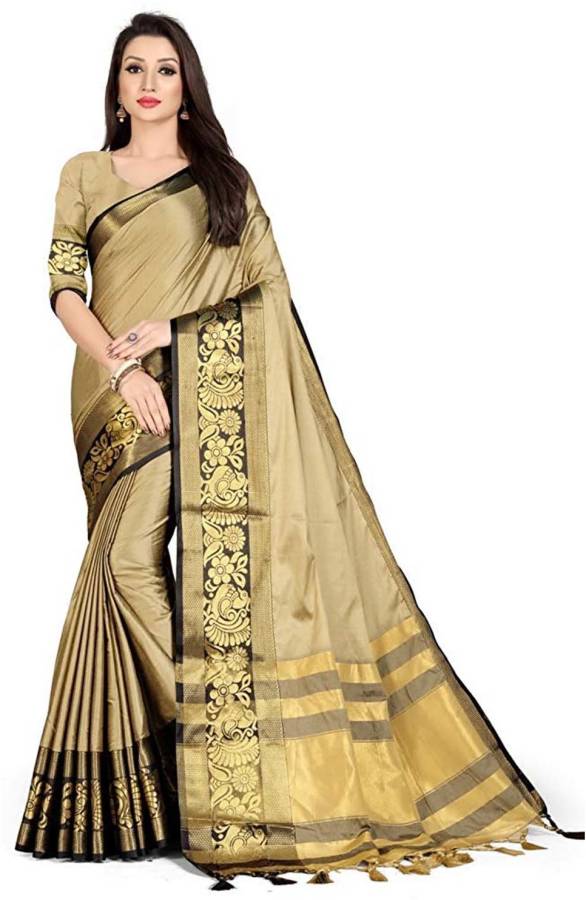 Woven Fashion Cotton Silk Saree Price in India