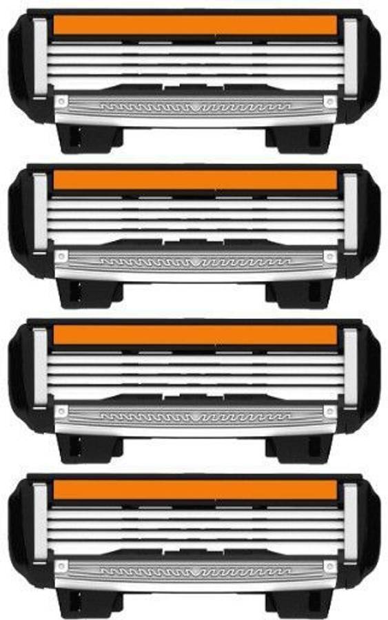 LetsShave Pro 4 Shaving Razor Blades for Men, Pack of 4 Blades Cartridge