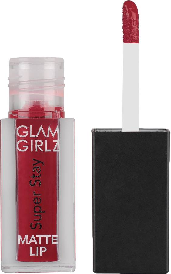 Glam Girlz Super Stay Matt Liquid lip gloss-Deep Red Price in India