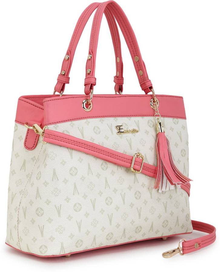 Women White, Pink Shoulder Bag