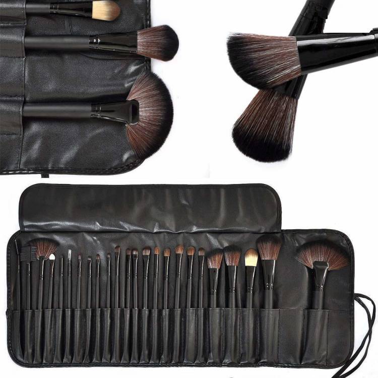 HUDABAR elltronic Professional Makeup Cosmetic Brush Set Kit Tool With Roll Up Case Price in India