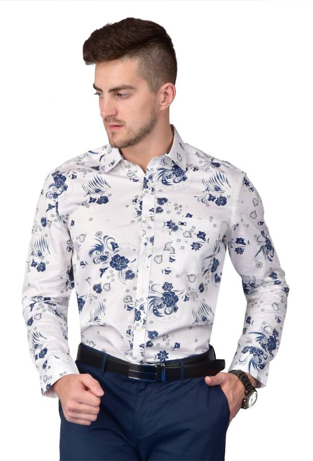 Men Floral Print Formal Shirt