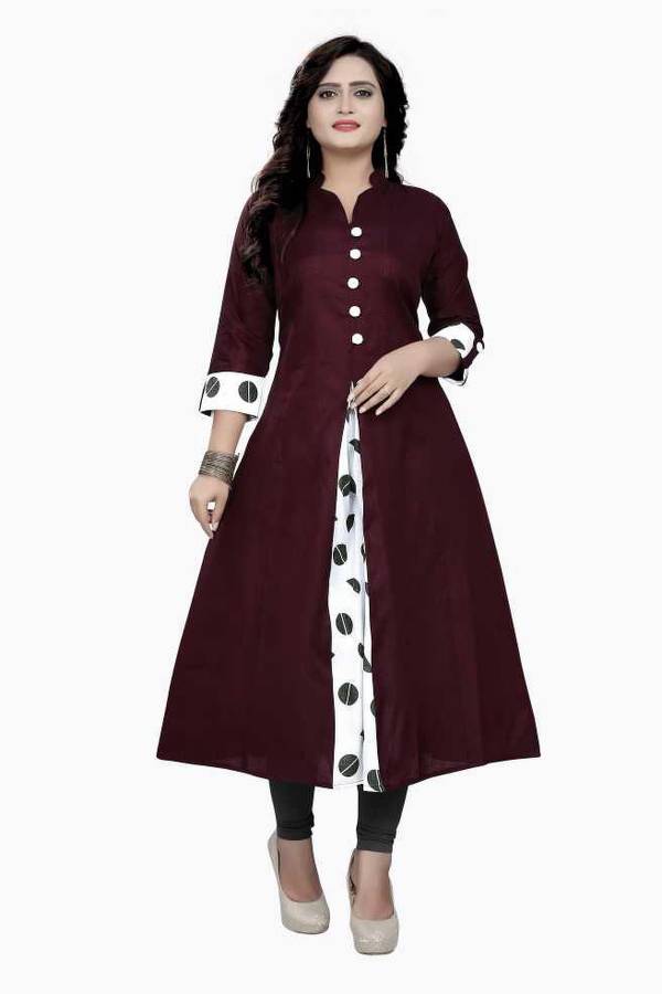 Women Printed Pure Khadi Anarkali Kurta