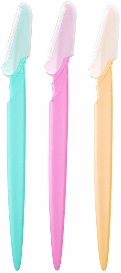 FENNEC MART Eyebrow Facial Hair Remover , Neck, Upper Lips as well as Unnecessary Hairs Elsewhere Shaping Trimmer Shaper Shaver Razor Tool. stainless steel eyebrow knife / eyebrow trimmer ( Set of 3 Pcs )