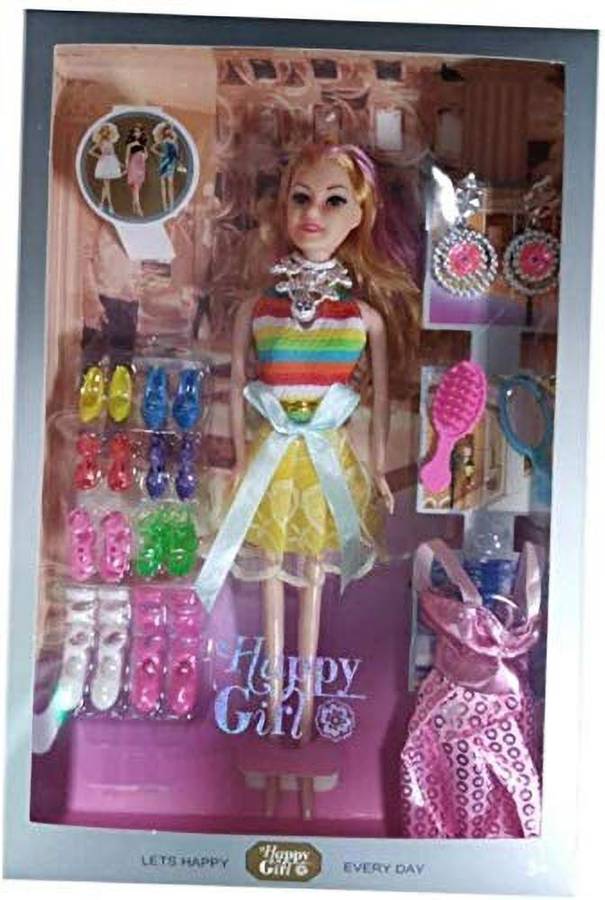 Kmc kidoz Girl's Doll House Set With Shoes & Fashion Accessories Kit (Multicolor)