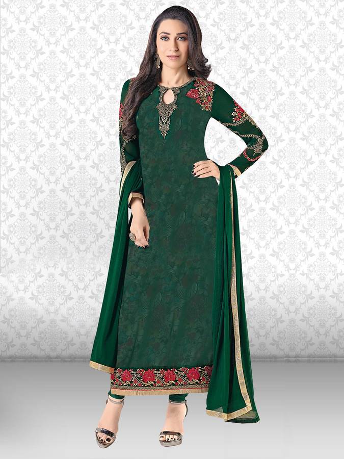 Divastri Pure Georgette Embroidered Salwar Suit Material