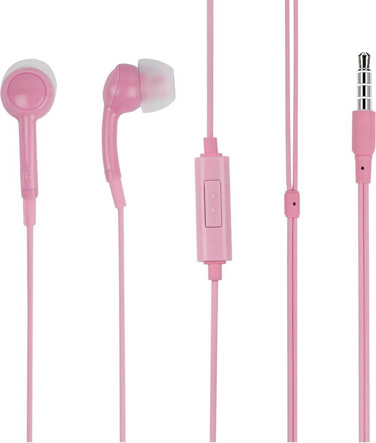 MINISO Fruit Series In-Ear Headphones with Microphone - Pink Wired Headset