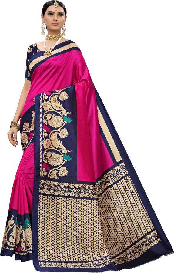 Printed Fashion Art Silk Saree Price in India