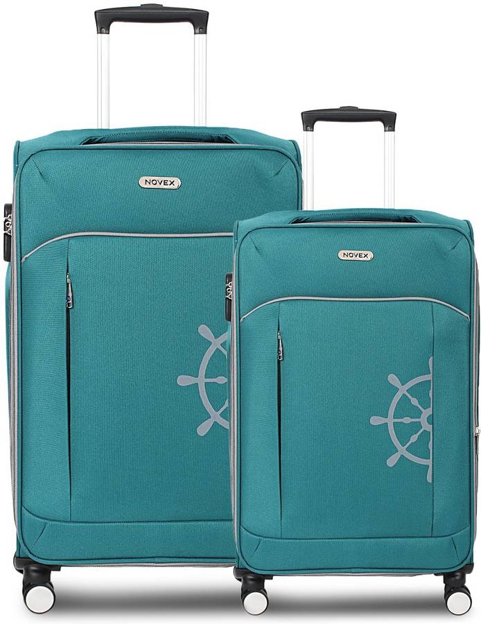 Medium Check-in Luggage (61 cm) - Soft Luggage - Pack of 2 (24 inches and 20 inches) - Blue