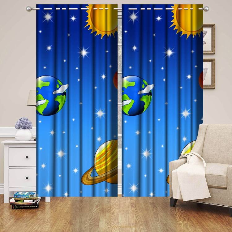 Livingcreation 275 cm (9 ft) Polyester Long Door Curtain (Pack Of 2)