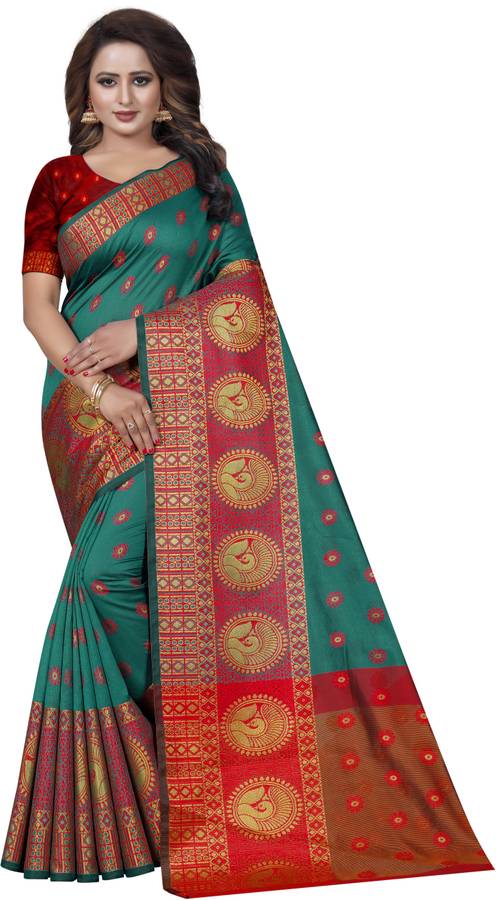 Woven Banarasi Cotton Silk Saree