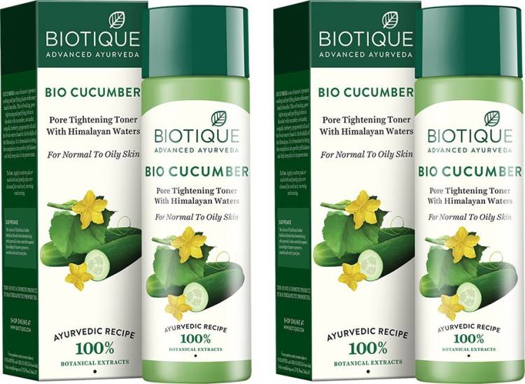 BIOTIQUE Bio Cucumber Pore Tightening Toner-Pack of 2 Women Price in India