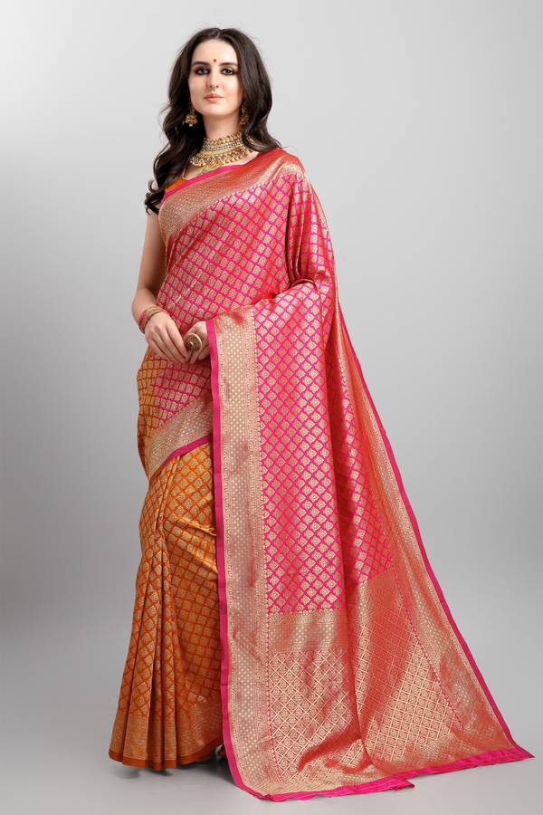 Embellished Kanjivaram Silk Blend Saree