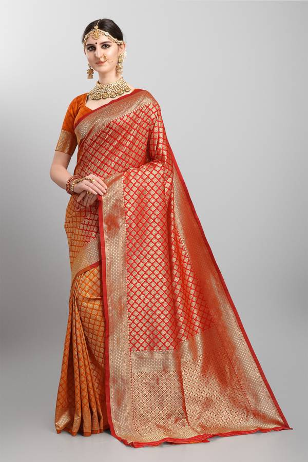 Woven Kanjivaram Silk Blend Saree