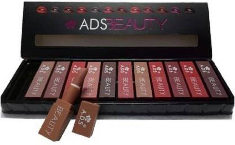 ads Matte Lipstick(Set Of-12) (Multicolour, 3.5 g) Price in India