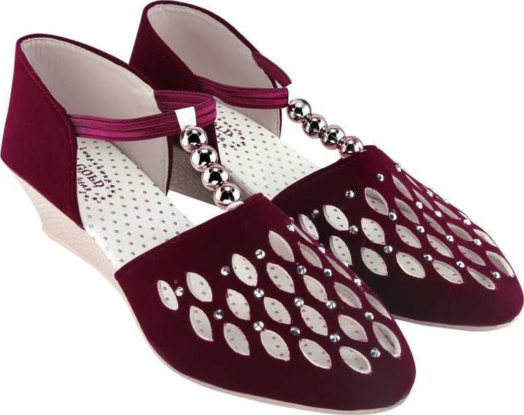 Women Maroon Heels Sandal