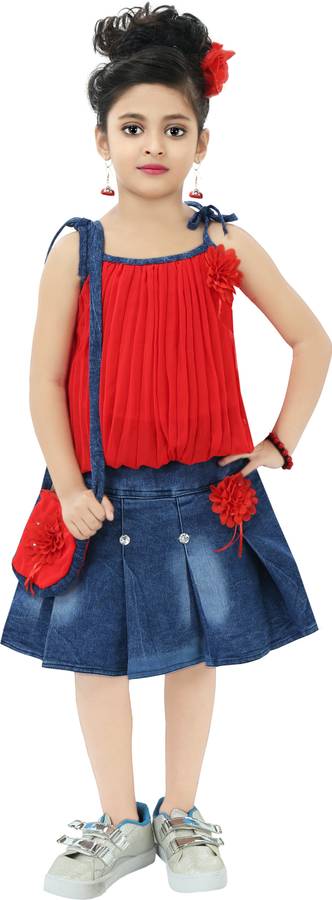 Girls Casual Skirt Top, Slingbag