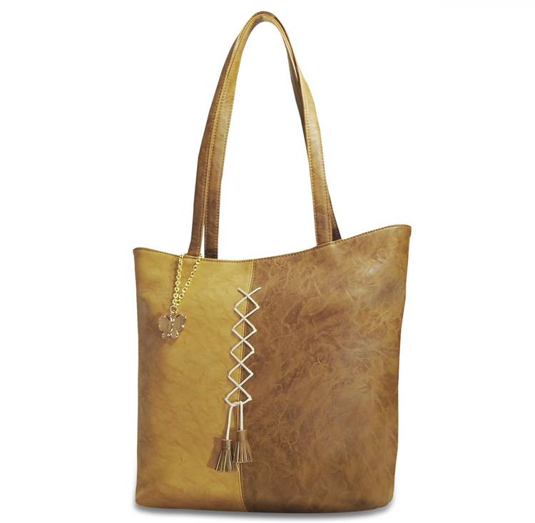 Women Brown, Yellow Tote