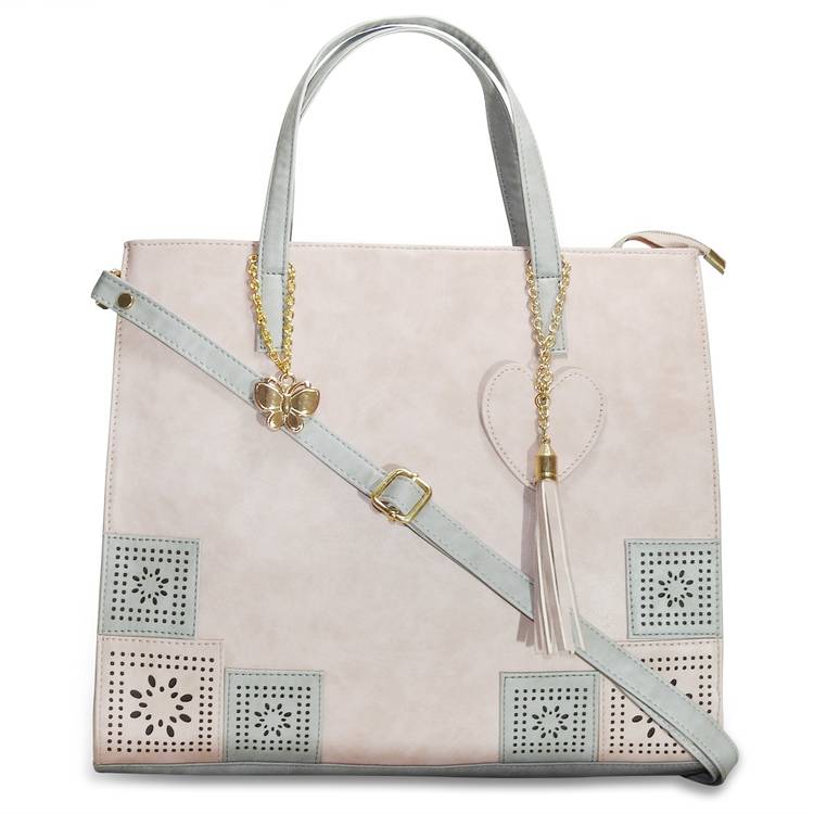 Women Pink, Grey Satchel