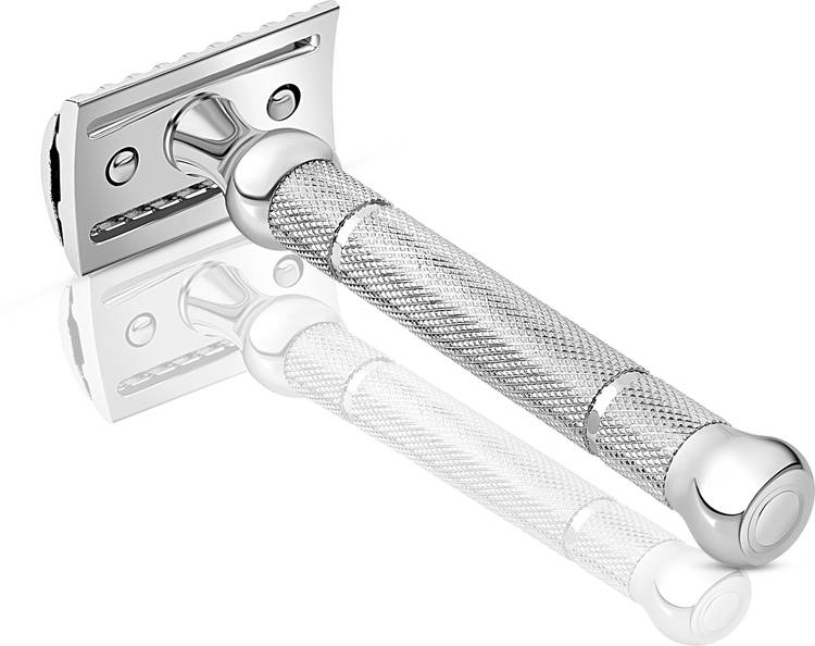 Pink Woolf Open Comb Double Edge (DE) Safety Razor - Chrome