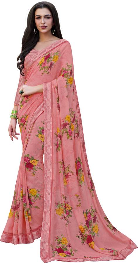 Printed Fashion Georgette Saree Price in India