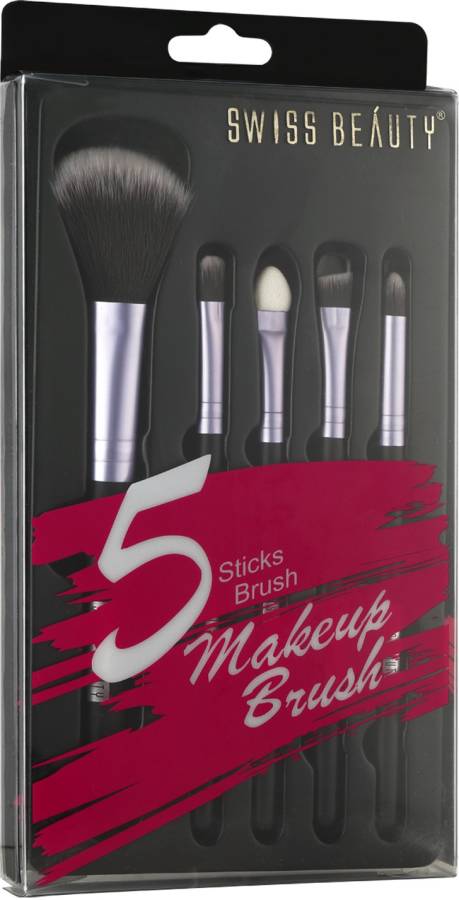 SWISS BEAUTY Makeup Brushes Set | 5 Stick Brush Golden (100 gm) Price in India