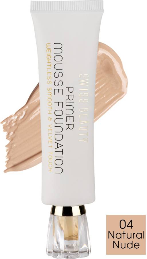 SWISS BEAUTY Primer Mousse Foundation Natural Nude (40 ml) Foundation Price in India