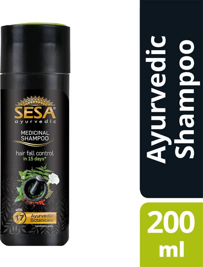 SESA Ayurvedic Shampoo, prevents hair fall, contains 17 Herbs