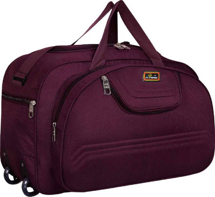 Inte Enterprises (Expandable) round purple duffel Duffel Strolley Bag