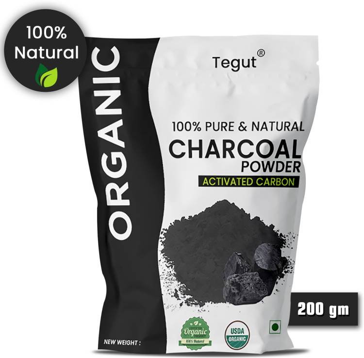 Tegut Activated Charcoal Powder, Skin Cleansing & Detoxifying, Tooth whitening, Improves Digestion - 200g(Pack of 1) Price in India