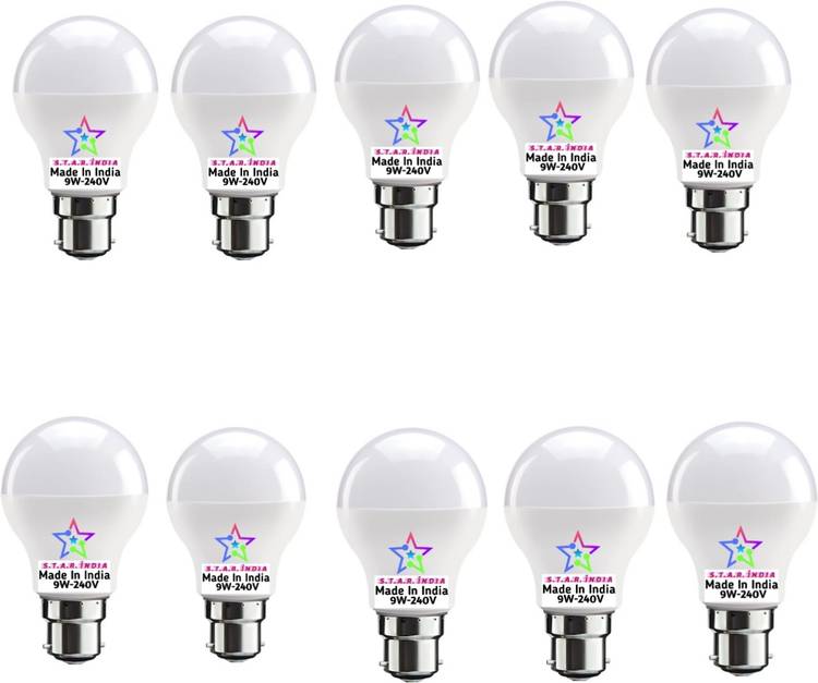 STAR INDIA 9 W Standard B22 LED Bulb