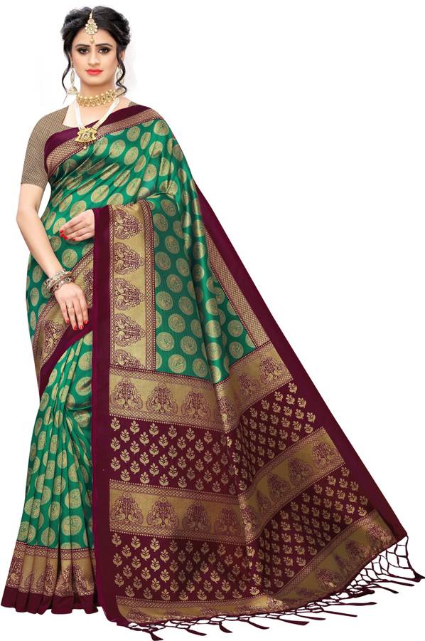 Digital Print Bhagalpuri Art Silk Saree