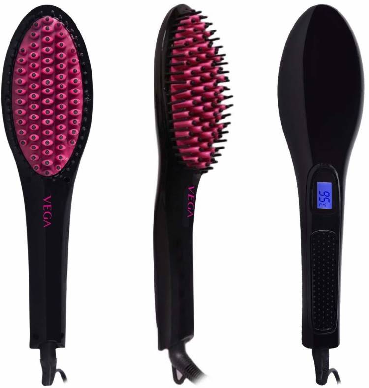 VEGA X-Glam Hair Straightening Brush (VHSB-01), Black X-Glam Hair Straightening Brush (VHSB-01), Black Hair Straightener Price in India