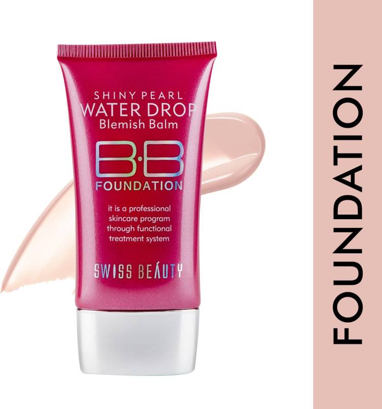 SWISS BEAUTY Shiny Pearl Water Drop Blemish Balm BB Foundation Shade-01 (40 ml) Foundation Price in India