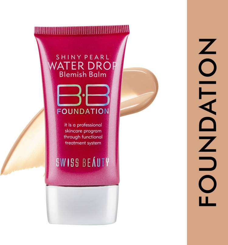 SWISS BEAUTY Shiny Pearl Water Drop Blemish Balm BB Foundation Shade-03 (40 ml) Foundation Price in India