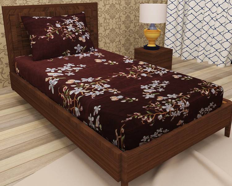 CHHAVI INDIA 120 TC Microfiber Single Printed Bedsheet