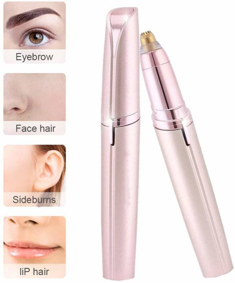 Painless Portable Eyebrow; Face; Lips; Nose Hair Removal Electric Trimmer with Light for Women Cordless Epilator Price in India