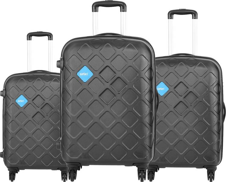 Hard Body Set of 3 Luggage - MOSAIC Set Of 3 55/65/77 4W - Black