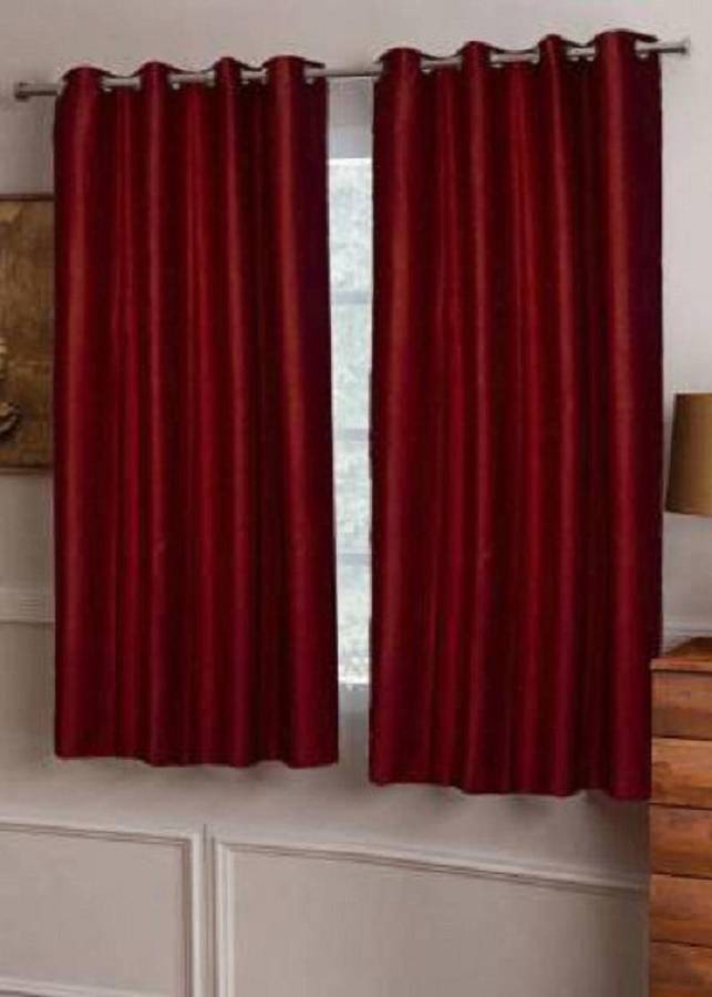 SIRJANHAAR 152 cm (5 ft) Polyester Window Curtain (Pack Of 2)