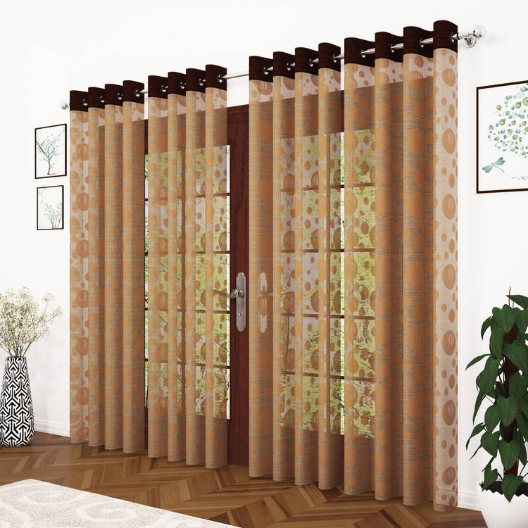 Story@home 215 cm (7 ft) Polyester Door Curtain (Pack Of 4)