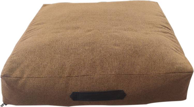 Hiputee Luxurious Jute Gold Flat Bed With Removable Cover For Dogs & Cats S Pet Bed