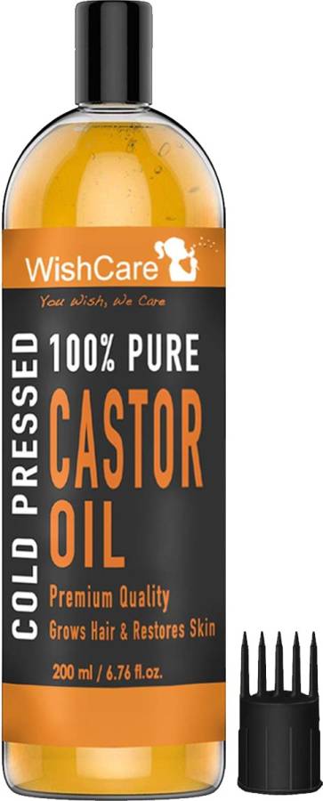 WishCare Premium Cold Pressed Castor Oil For Glowing Hair And Skin Price in India