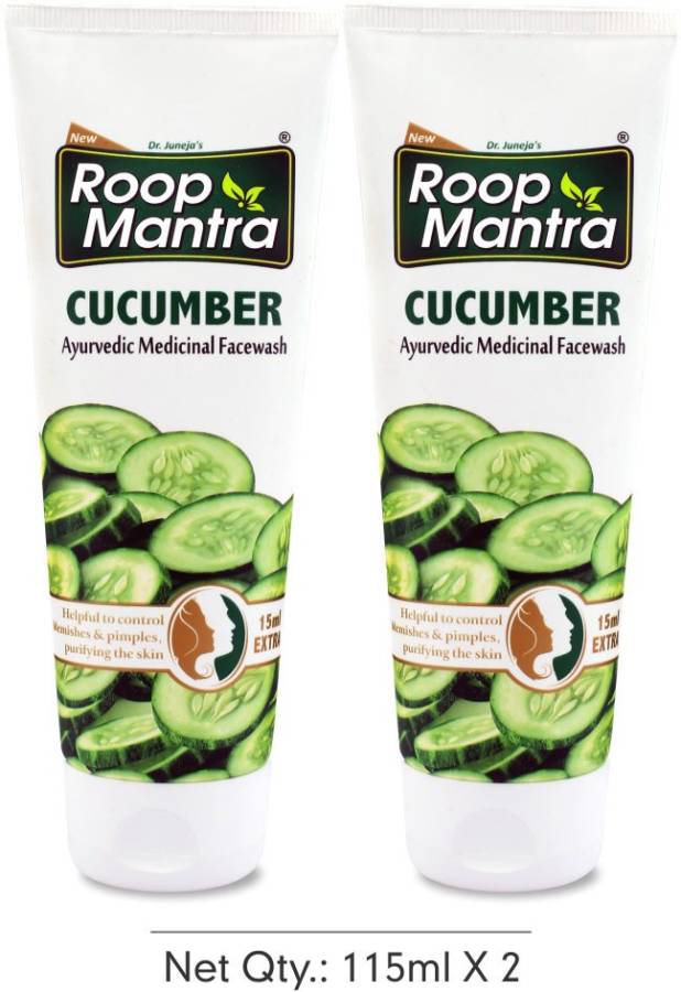 Roop Mantra Cucumber  115ml, Pack of 2 - Facewash for Blemishes & Pimples Face Wash Price in India
