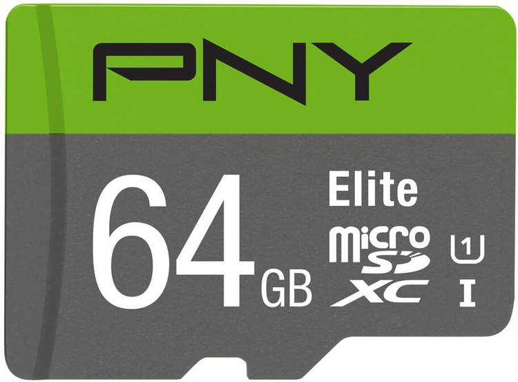 PNY Elite 64 MicroSDXC UHS Class 1 85 Mbps  Memory Card