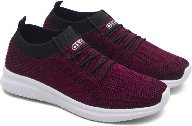 Easywalk-08 Running shoes for boys |sports shoes for men | Latest Stylish Casual sneakers for men | Lace up lightweight maroon shoes for running, walking, gym, trekking, hiking & party Running Shoes For Men