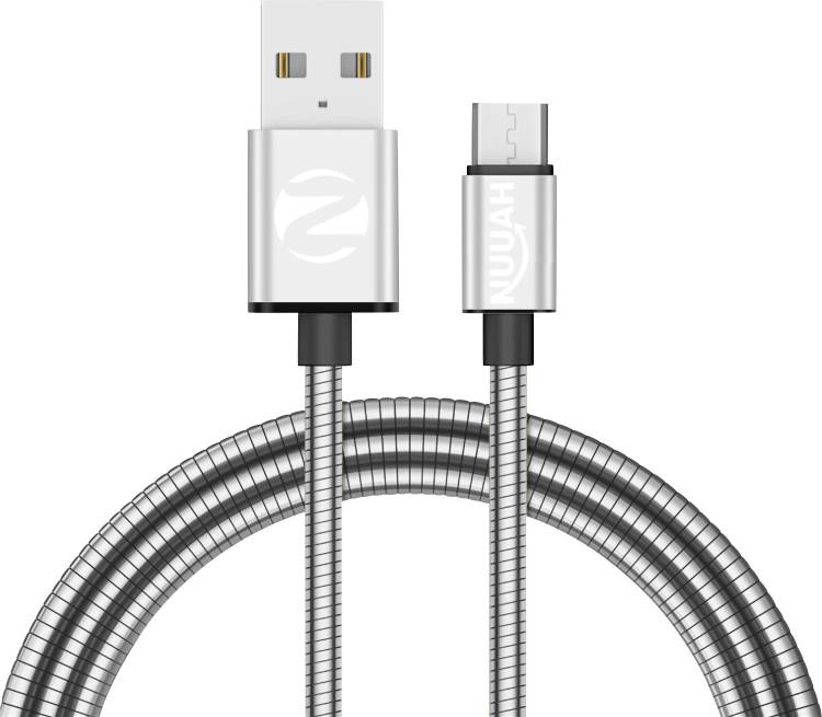 Nuuah METALLIC metal braided USB Type C to USB-A 2.0 male Cable for Type C phones and devices, 2.4A fast charging and 480 Mbps data transmission 2.4 A 1 m Metal Braided USB Type C Cable