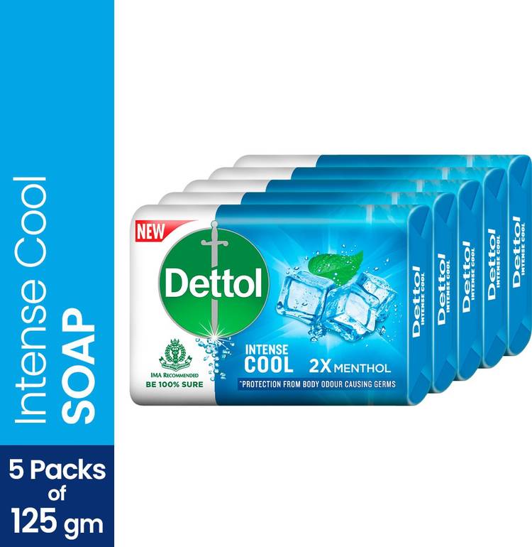 Dettol Cool Soap, Buy 4 Get 1 (125 gm each)