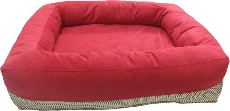 Dogerman Luxurious Velvet Rectangular Dual Color Bed for Dogs & Cats S Pet Bed
