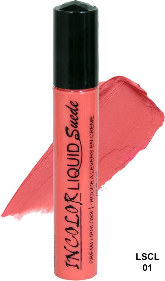INCOLOR Liquid Suede Cream Lip Gloss Matte Finish, Long Lasting Waterproof Lipstick Price in India