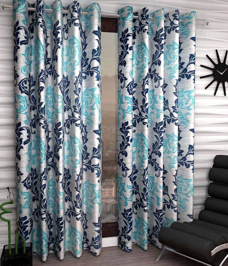 WEAVERS VILLA 270 cm (9 ft) Polyester Long Door Curtain (Pack Of 2)